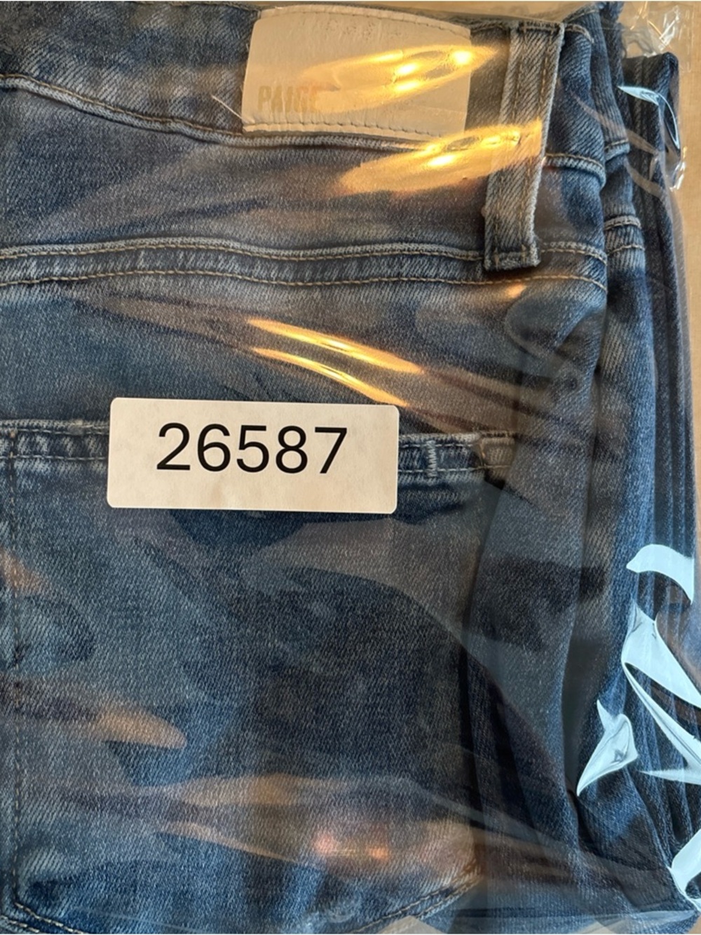 PAIGE Anessa dark Blue Denim Flare Jeans - Classic Five-Pocket - Picture 11 of 11